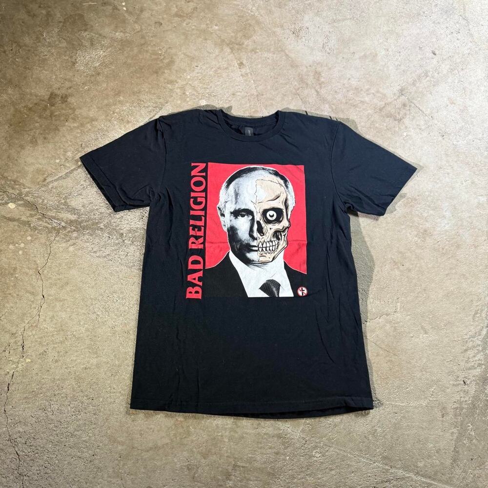 Black Bad Religion Band Tee Graphic T-Shirt